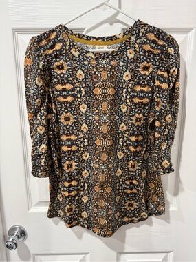 Good Hart by Matilda Jane Navy Floral-Print Long Sleeve Women's Blouse